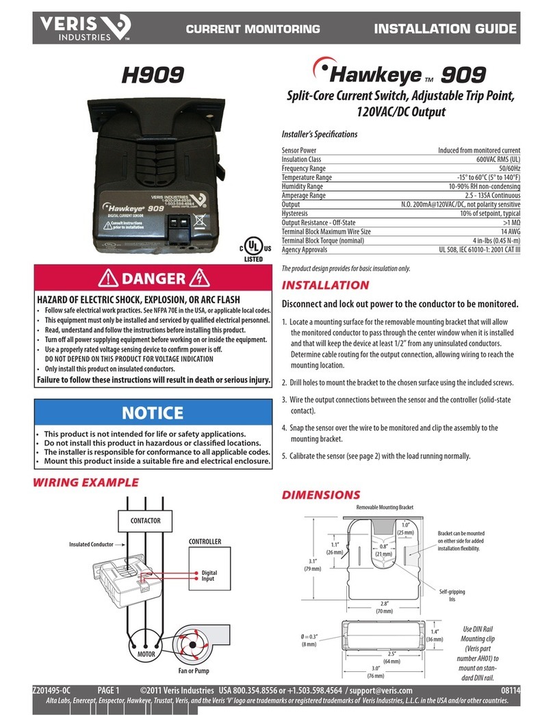 Veris Hawkeye 909 installation guide