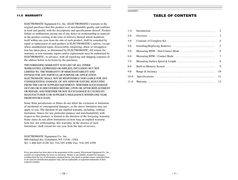 ELECTROMATIC Check-line DT-205LR operating manual