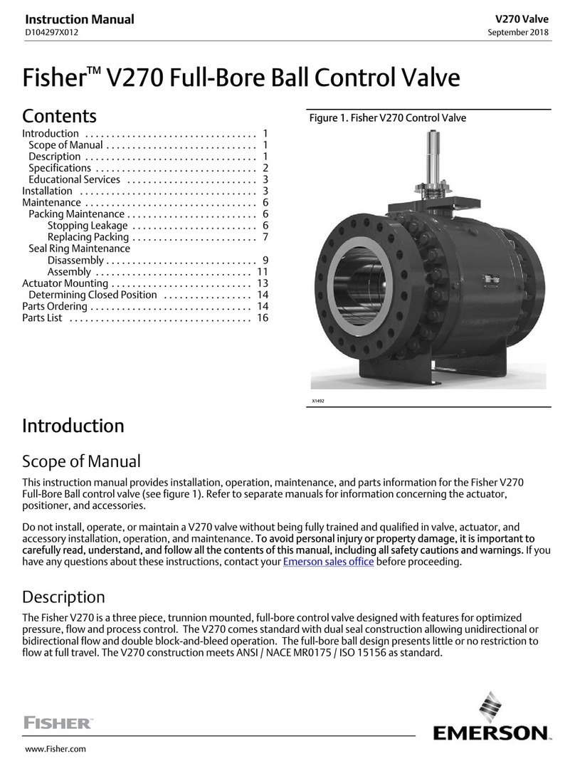 Emerson Fisher V270 User manual