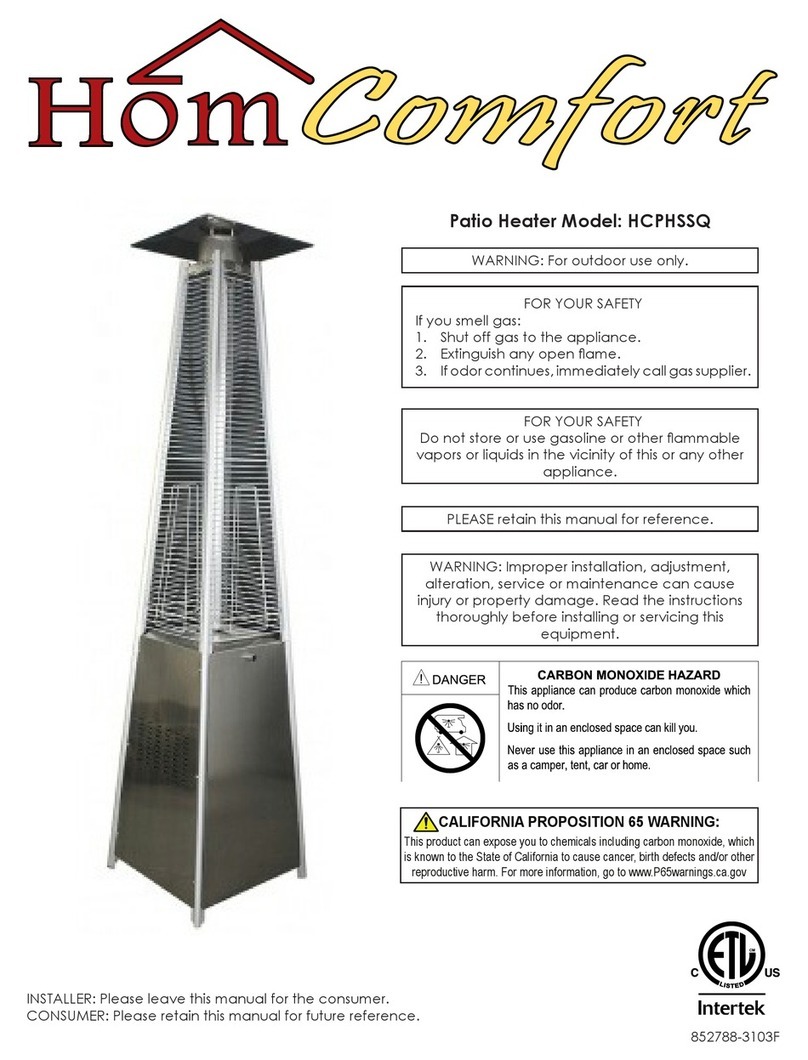 HomComfort HCPHSSQ manual