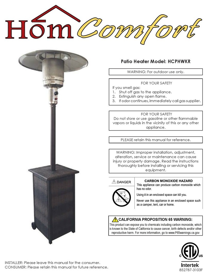 HomComfort HCPHWKR User manual