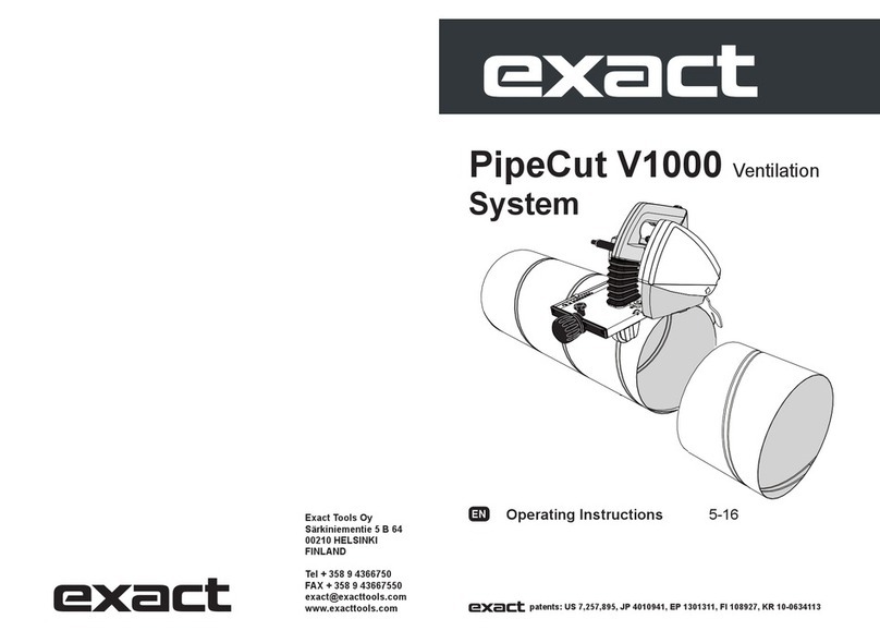 eXact PipeCut V1000 User manual
