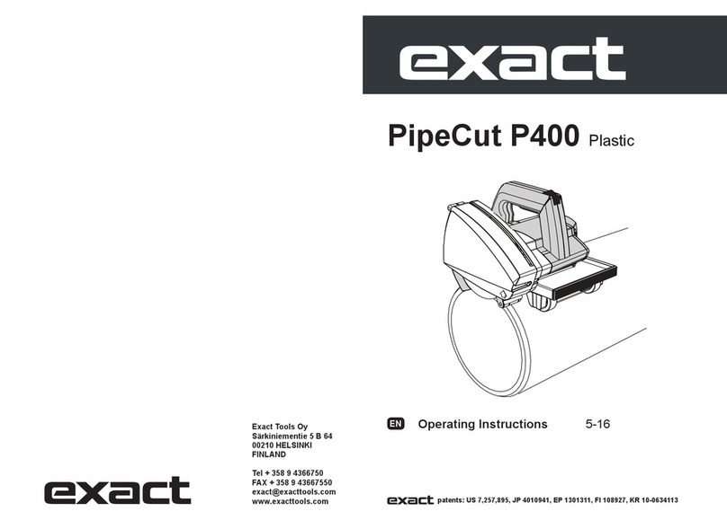 eXact PipeCut P400 User manual