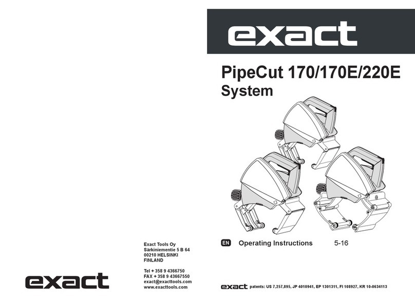 eXact PipeCut 170 User manual