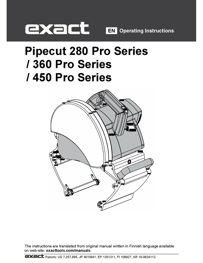 eXact Pipecut 280 Pro Series User manual
