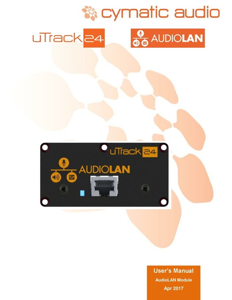 cymatic audio uTrack24 audiolan user manual