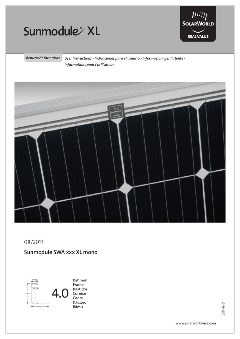 SolarWorld Sunmodule SWA XL mono Series User manual