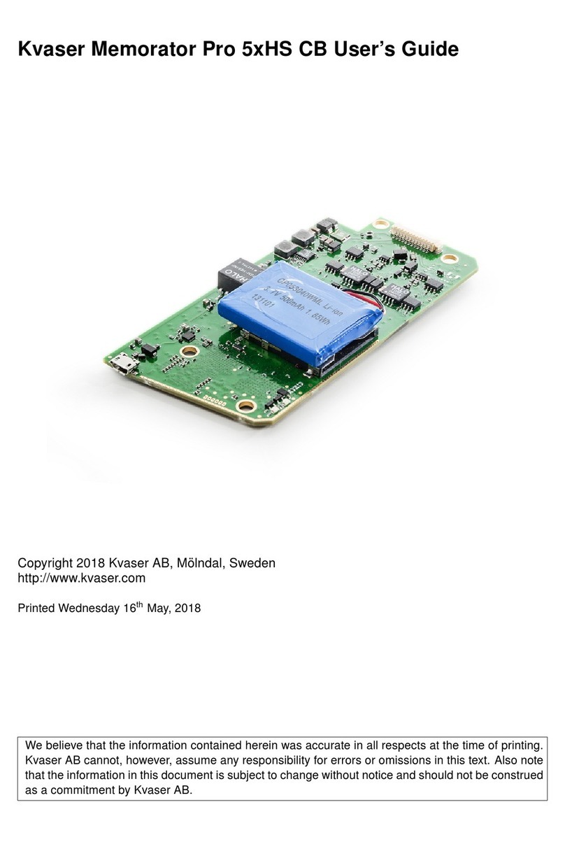 Kvaser Memorator Pro 5xHS CB user guide Kvaser Memorator Pro 5xHS CB user guide