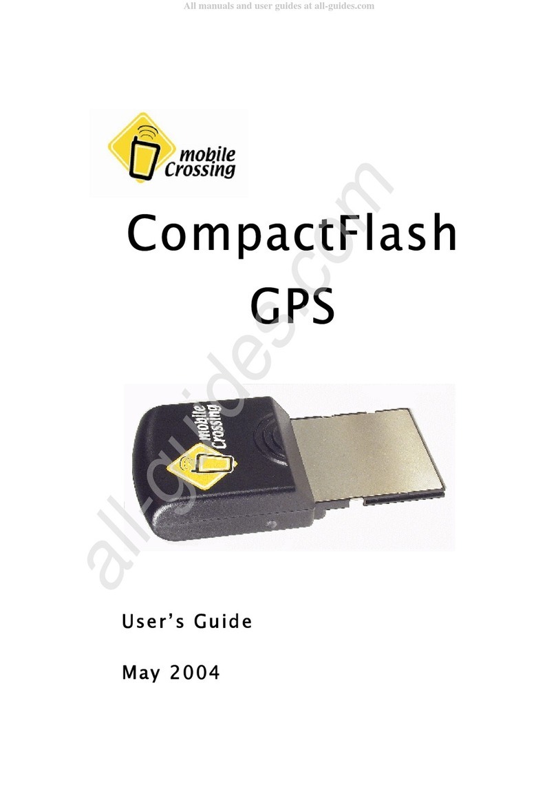 Mobile Crossing COMPACTFLASH GPS User manual