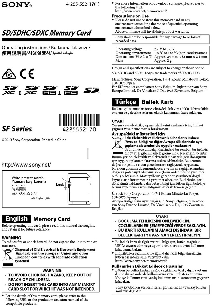 Sony SF Series User manual
