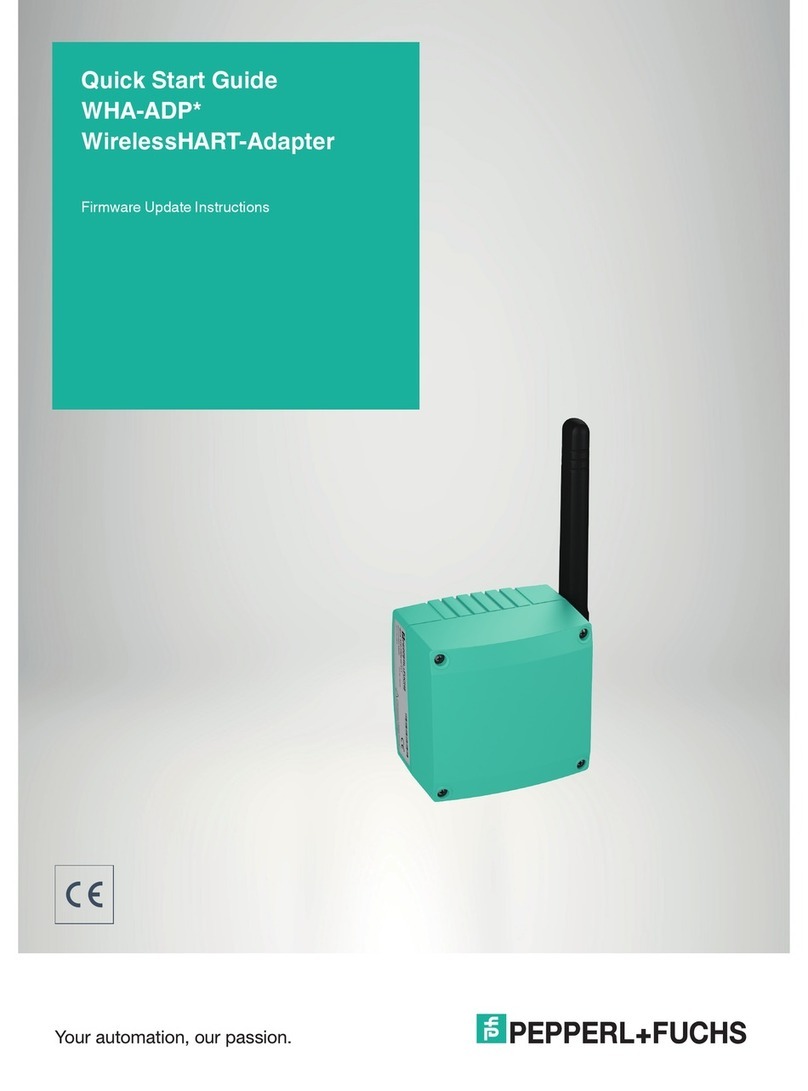 Pepperl+Fuchs WirelessHART Adapter quick start guide Pepperl+Fuchs WirelessHART Adapter quick start guide
