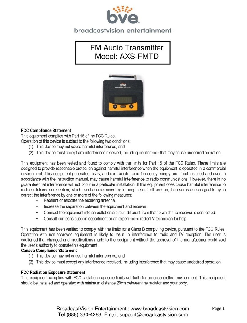 BVE AXS-FMTD manual