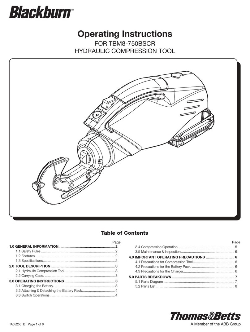 blackburn TBM8-750BSCR operating instructions