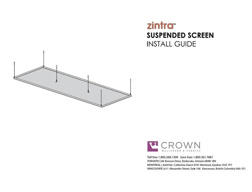 Zintra Suspended screen User manual