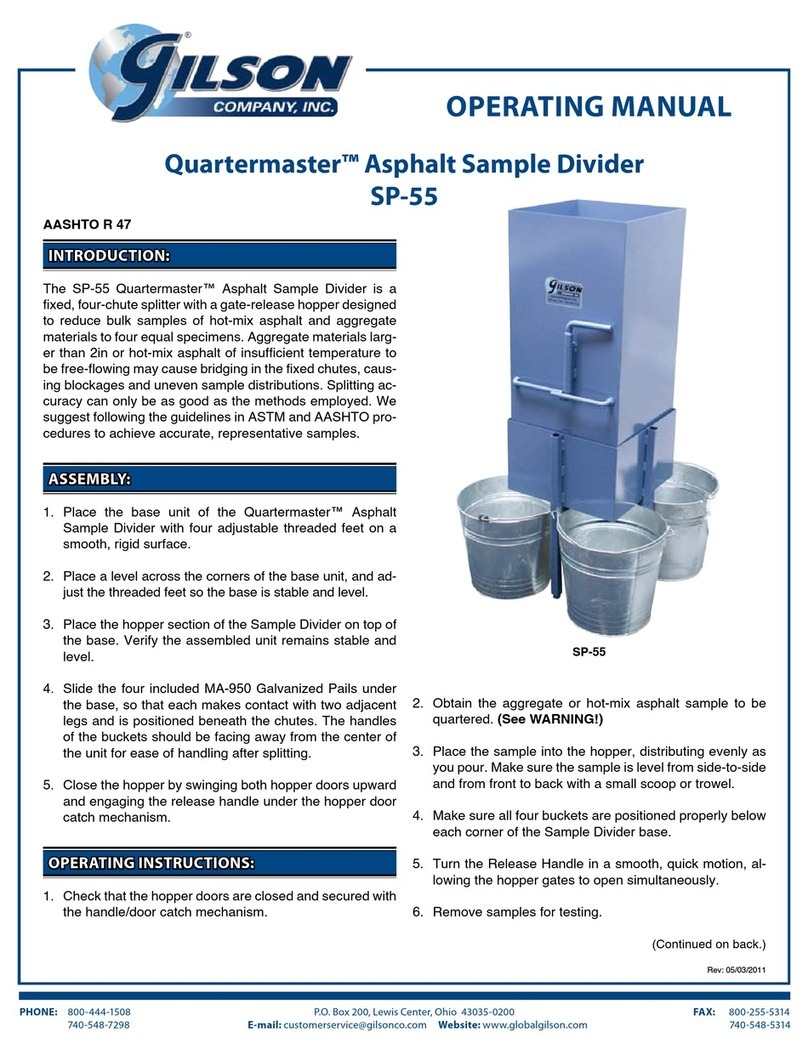 Gilson SP-55 Quartermaster operating manual