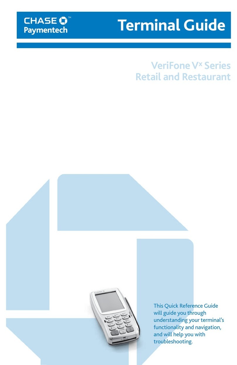 CHASE Paymentech VeriFone Vx Series Quick reference guide