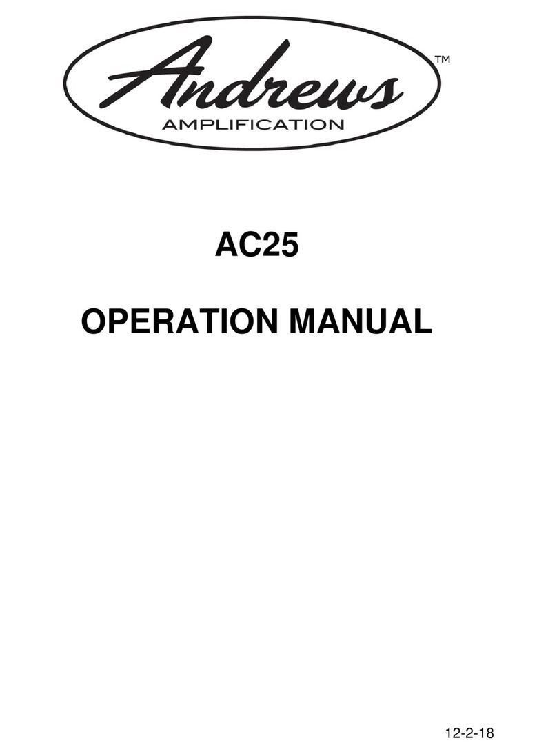Andrews Amplification AC25 Operation manual