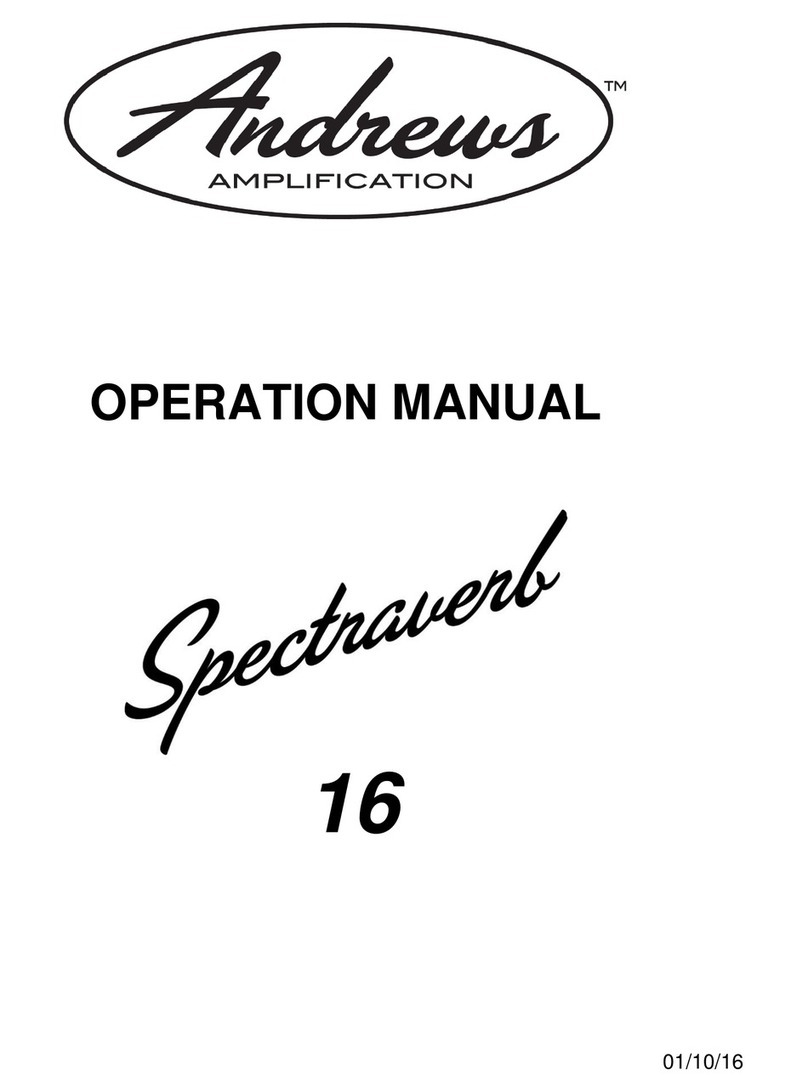 Andrews Amplification Spectraverb 16 Operation manual