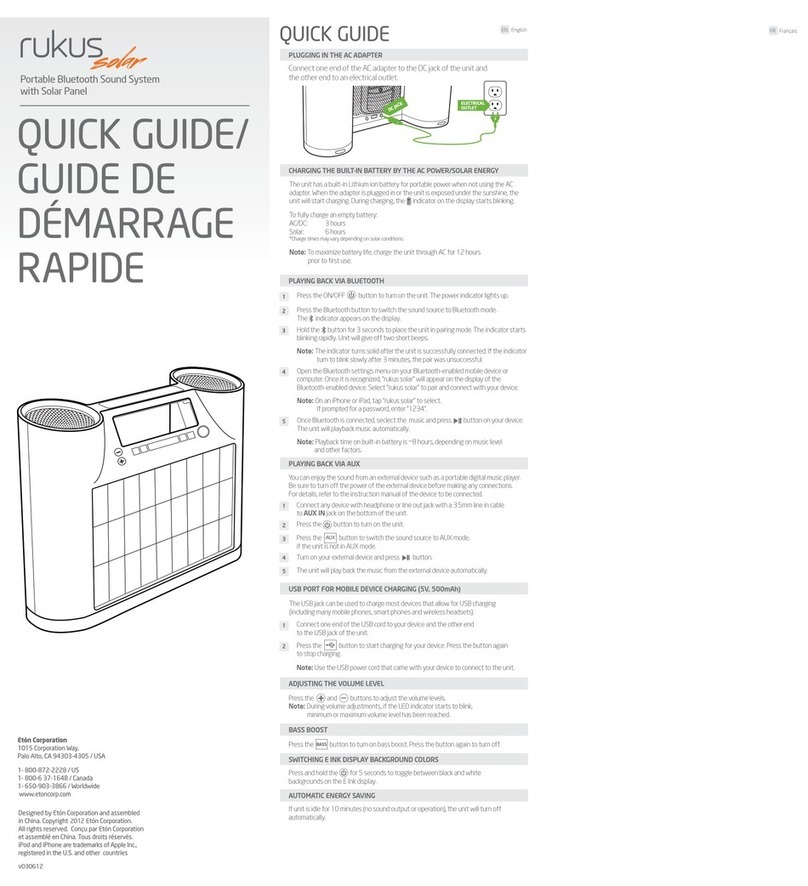 Eton Rukus solar User manual