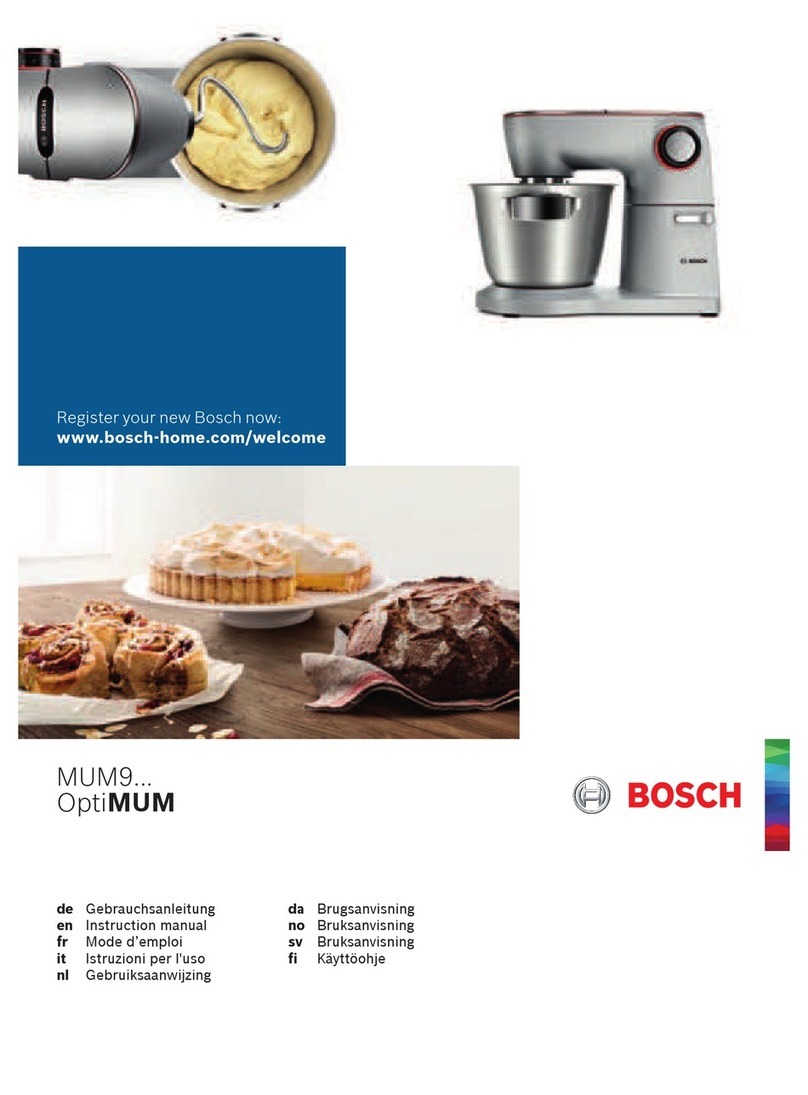 Bosch MUM9 Series instruction manual