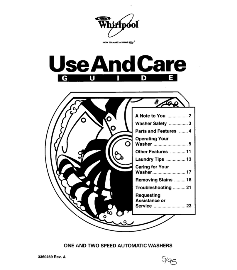 Whirlpool 3LBR5132AN0 Use and care guide