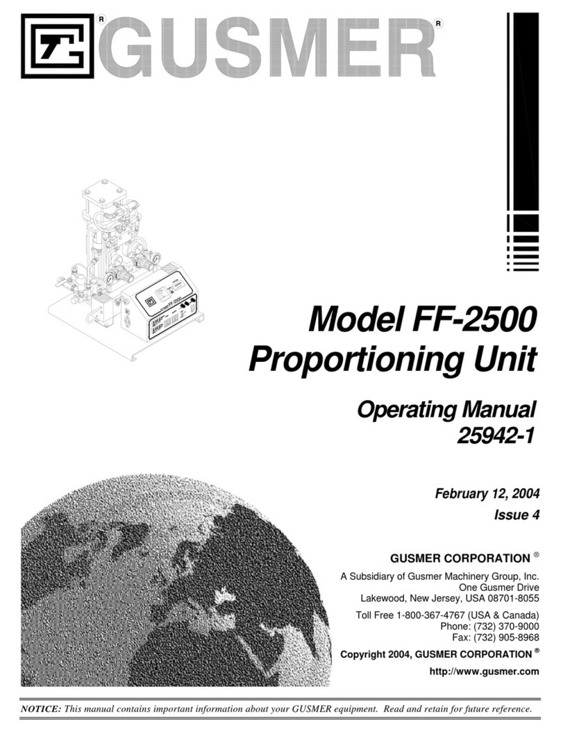 GUSMER FF-2500 operating manual