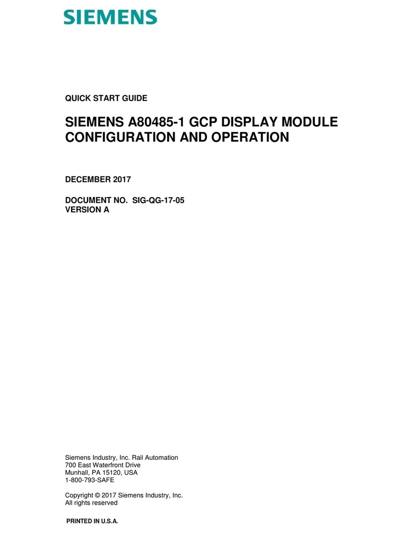 Siemens A80485-1 User manual