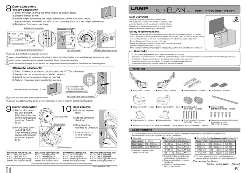 Lamp SLU-ELAN User manual