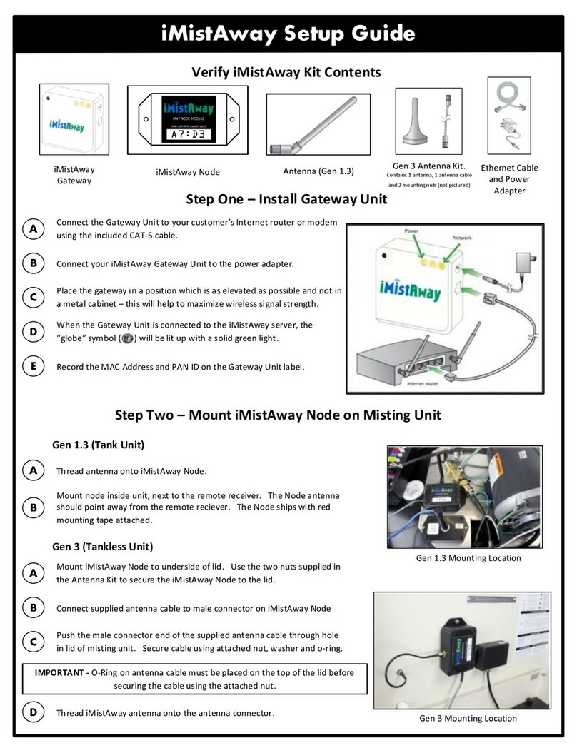 MistAway iMistAway User manual