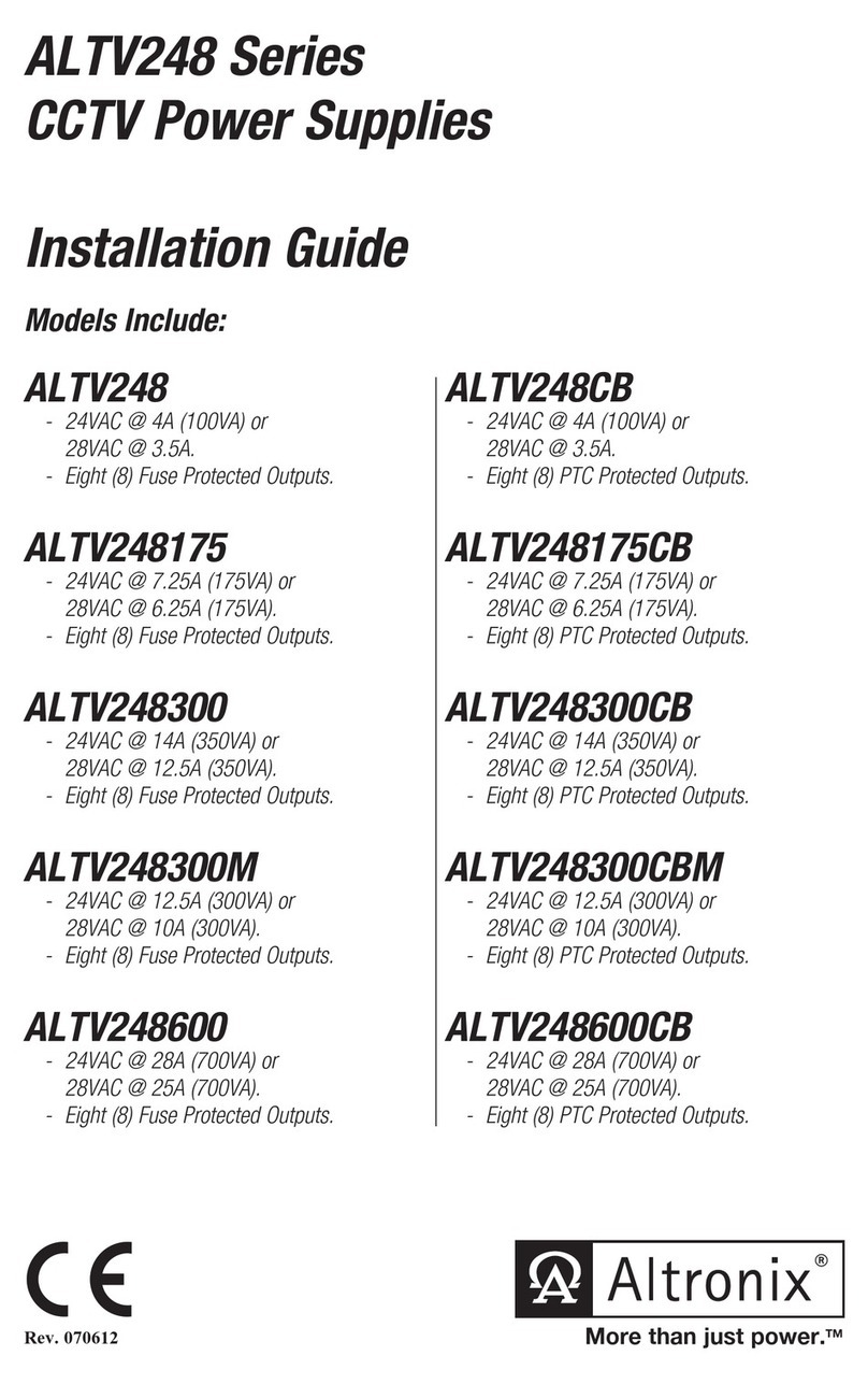 Altronix ALTV248 Series installation guide Altronix ALTV248 Series installation guide