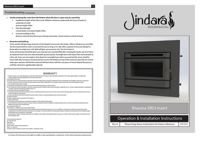 Jindara Riverina SRS3 Insert installation instructions