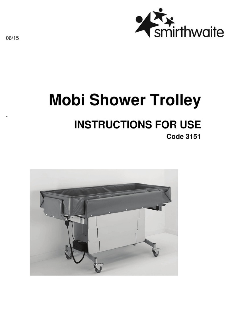 smirthwaite Mobi Shower Trolley Instructions for use
