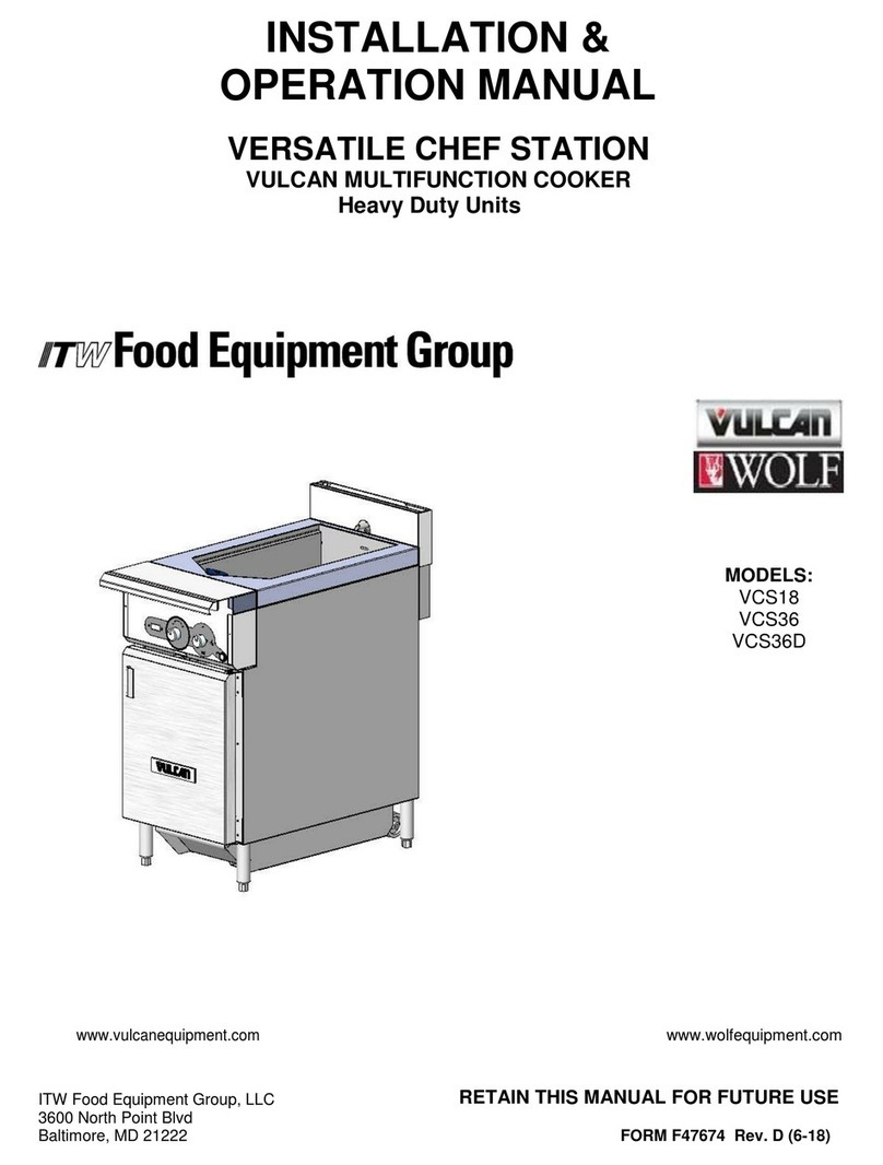 Vulcan-Hart VCS18 User manual