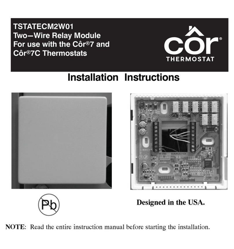 cor thermostat TSTATECM2W01 installation instructions
