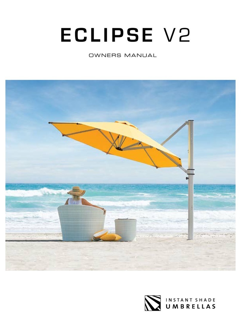 Instant Shade Umbrella ECLIPSE V2 owner's manual Instant Shade Umbrella ECLIPSE V2 owner's manual