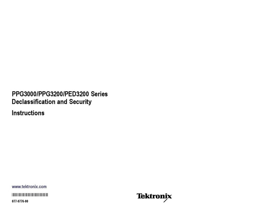Tektronix PPG3000 Series Declassification and security instructions