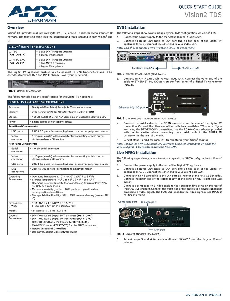 AMX Vision2 TDS quick start guide