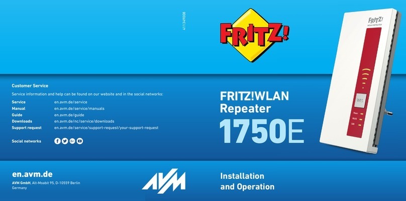 AVM Fritz!WLAN 1750E Service manual