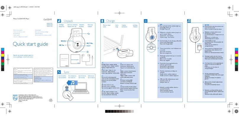 Philips GoGEAR SA4DOT02 Operating and maintenance instructions