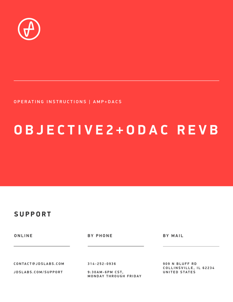 JDS Labs OBJECTIVE2+ODAC REVB User manual
