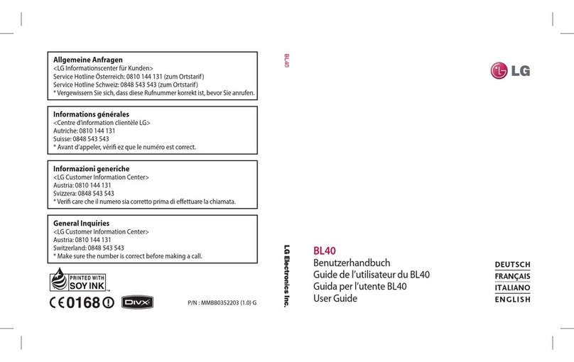 LG New Chocolate BL40 User manual