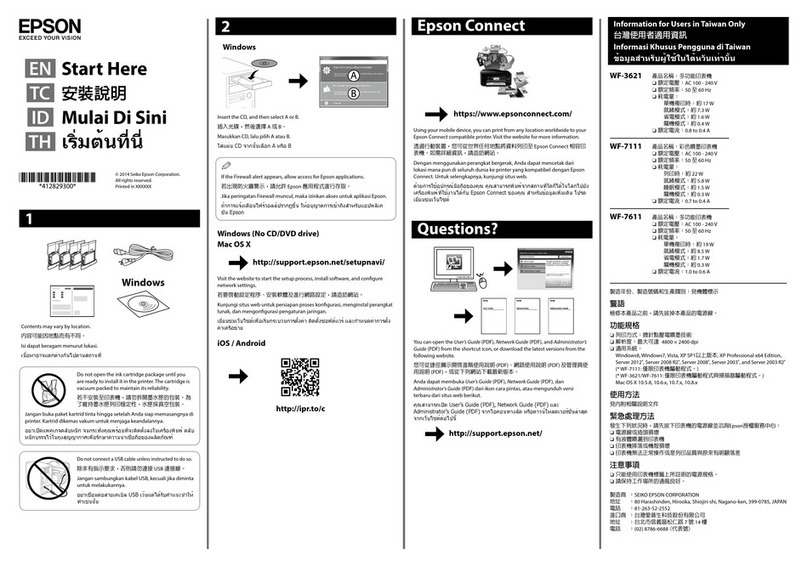 Epson WorkForce WF-3620 Instruction Manual
