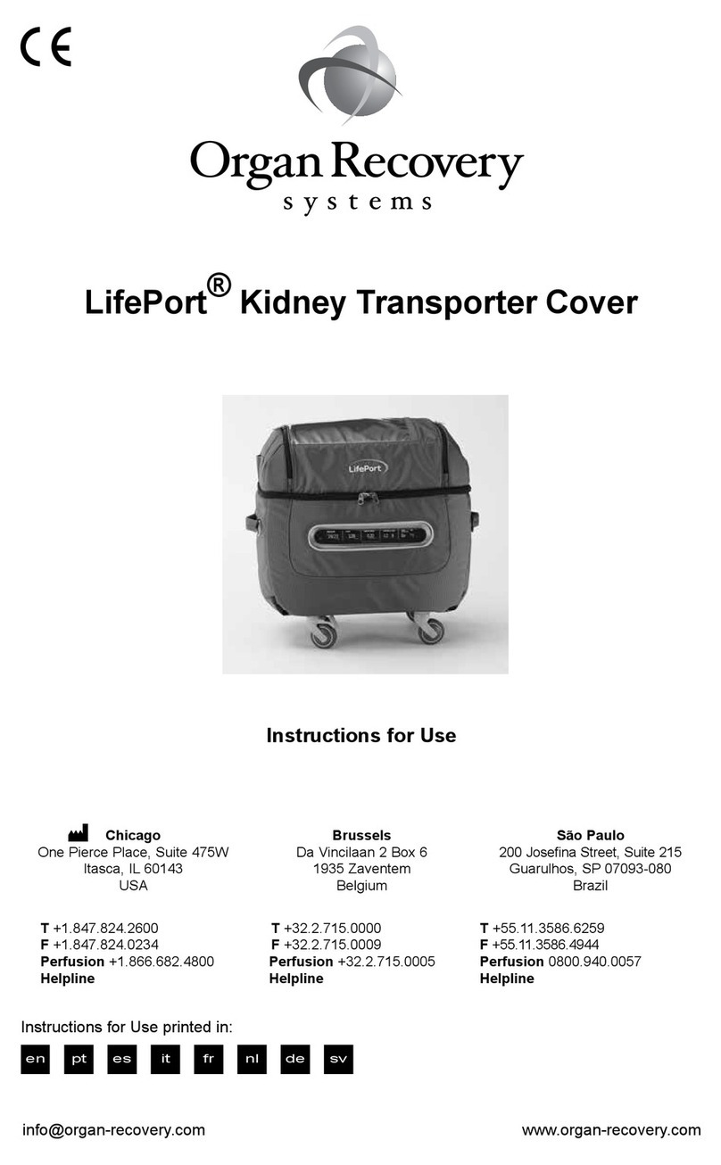 Organ recovery systems Lifeport Kidney Transporter Cover Instructions for use