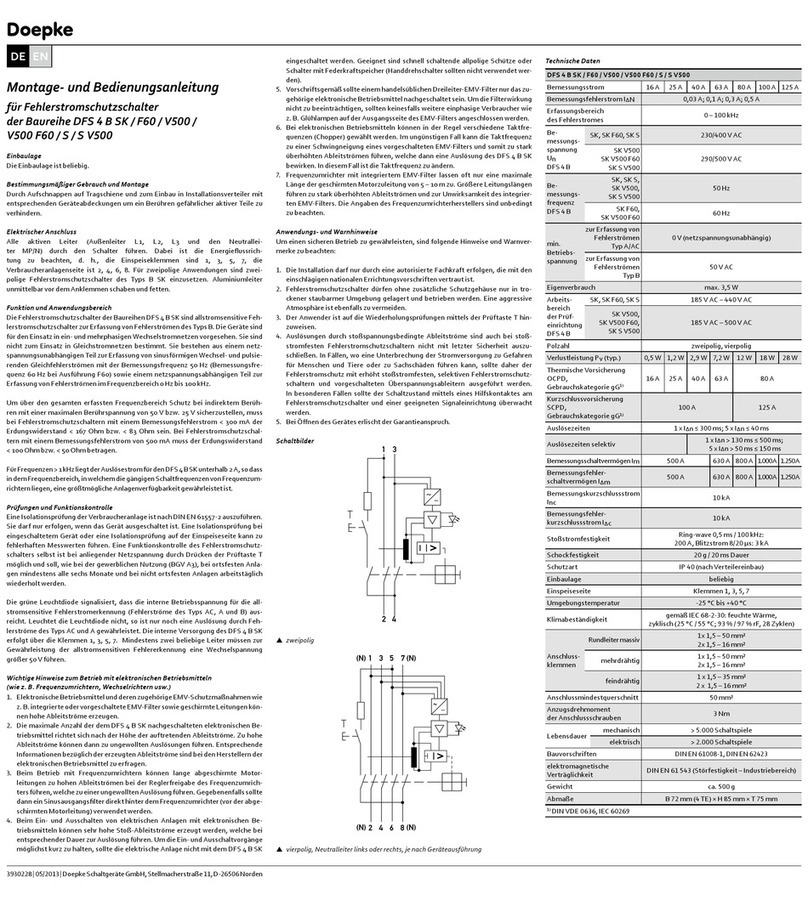 Doepke DFS 4 B SK series User manual