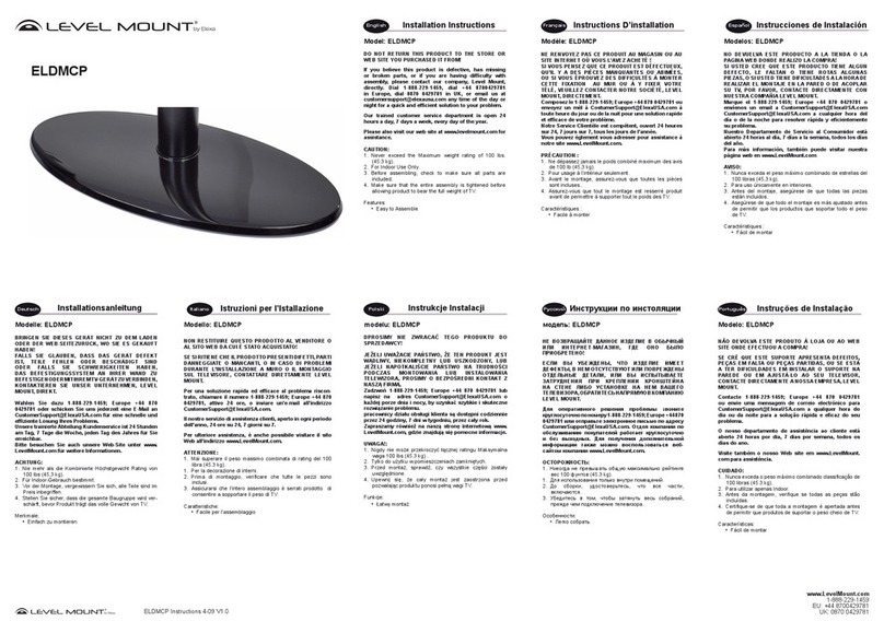 Elexa Level mount ELDMCP installation instructions