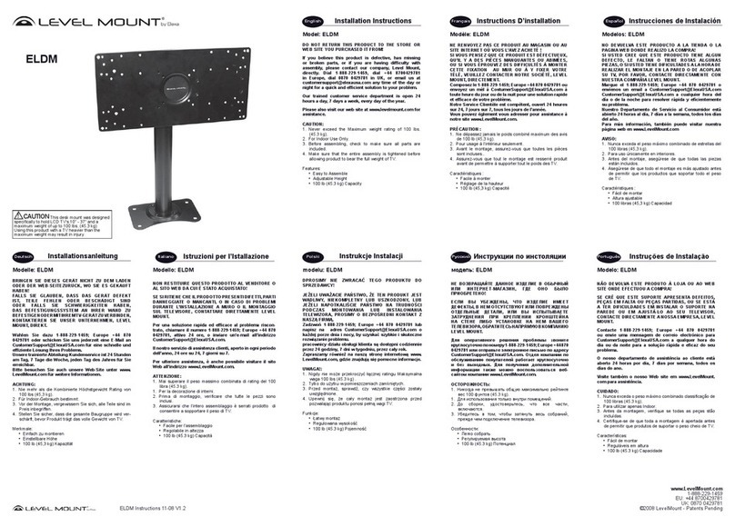 Elexa Level mount ELDM installation instructions