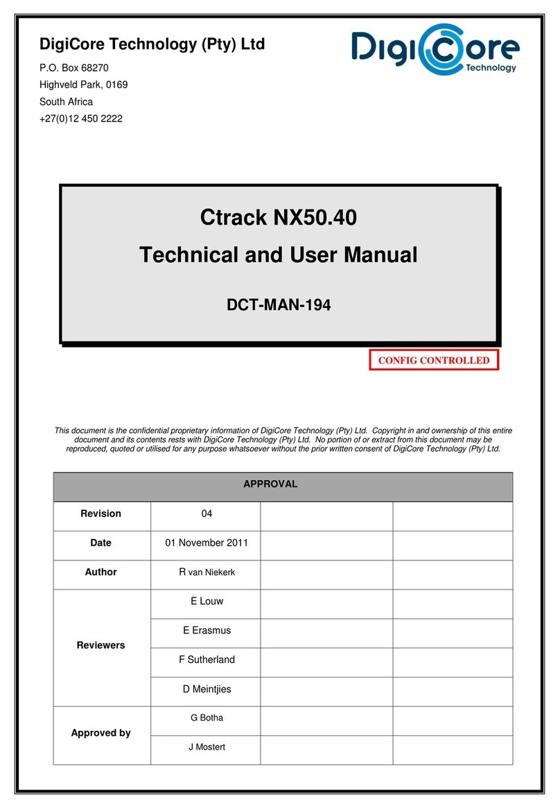 DigiCore Technology Ctrack NX50.40 User manual
