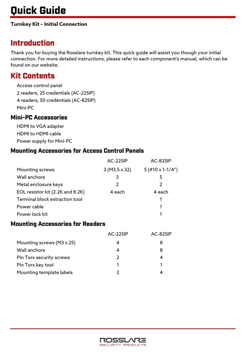 Rosslare AC-225? AC-225IP? AC-225U User manual Rosslare AC-225? AC-225IP? AC-225U User manual