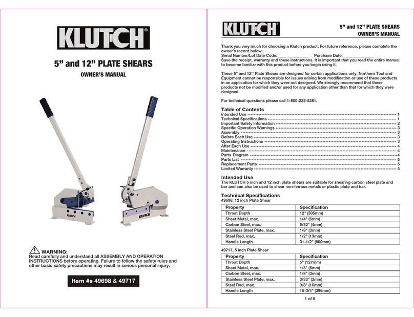 Klutch 49698 User manual