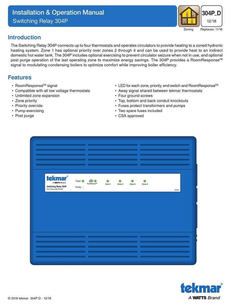 Tekmar 304P Installation & operation manual